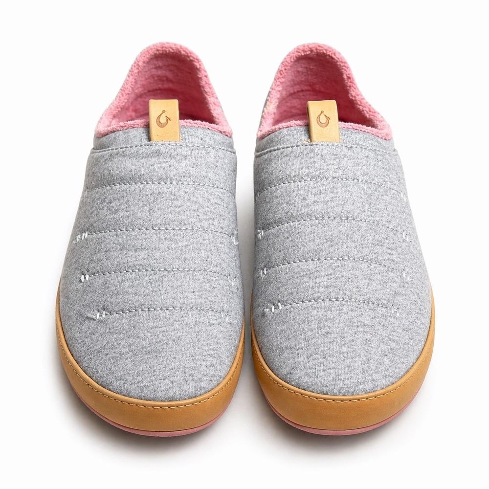 OluKai Lania Slip On Shoes Womens 11 Gray Pink Comfort Casual Travel